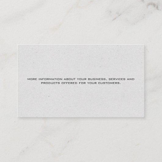 Huis | Saw Chisel en Hammer Visitekaartje (Achterkant)