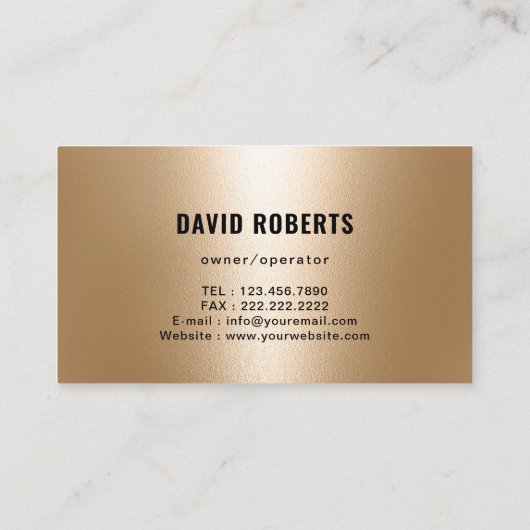 Huis Schilder Moderne Gouden Schilderij Service Visitekaartje (Achterkant)