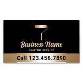 Huis Schilder Moderne Zwart & Goud Schilderen Serv Magnetisch Visitekaartje (Voorkant)