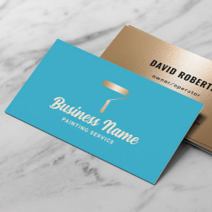 Huis Schilder Turquoise & Goud Schilderen Service Visitekaartje