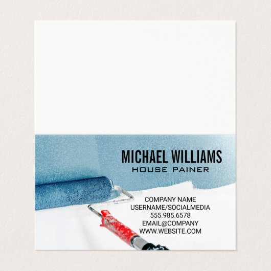 Huis Schilder | Verfroller op Muur Visitekaartjes (Buitenkant ongevouwen)