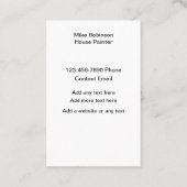 Huis Schilderen Eenvoudig Modern Cool Visitekaartje (Achterkant)