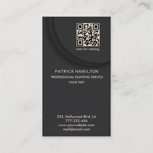 Huis schilderen professionele elegante moderne QR- Visitekaartje (Achterkant)