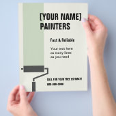 Huis schilders flyer met aangepaste tekst (Hand)