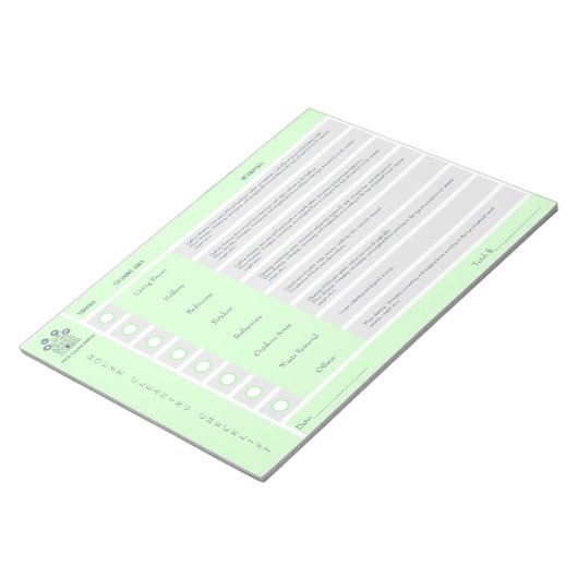 Huis Schoonmaak Checklist en Budget Notitieblok (Schuin)
