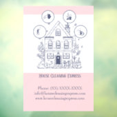 Huis Schoonmaak Express Venster Cling Raamsticker (Vel 3)