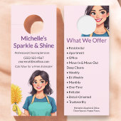 Huis schoonmaak service moderne vrouw roze