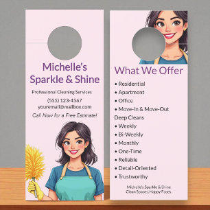 Huis schoonmaak service moderne vrouw roze