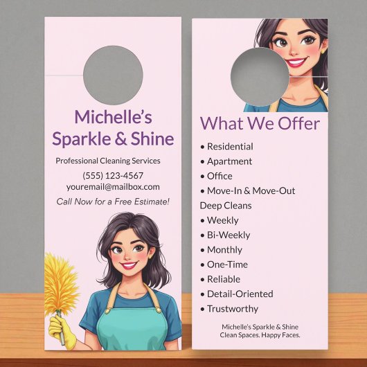 Huis schoonmaak service moderne vrouw roze