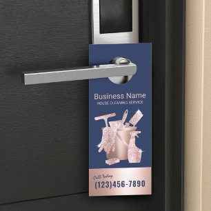 Huis Schoonmaak Service Roos Gold Navy Blue Maid