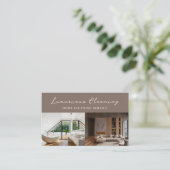 Huis schoonmaak Service Schoon Modern Visitekaartje (Staand voorkant)