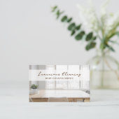 Huis schoonmaak Service Schoon Modern Visitekaartje (Staand voorkant)