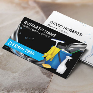 Huis schoonmaak Service Water stroomt zwart Visitekaartje