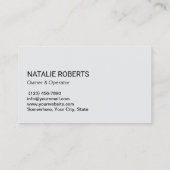 Huis Schoonmaak Service Zilver Maid Dusty Blue Visitekaartje (Achterkant)