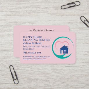 Huis Schoonmaak Thuis Diensten Charmerende Roze Visitekaartje