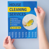 Huis schoonmaakdienst Flyers met scheur Off Strips (Hand)