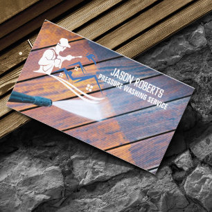 Huis schoonmaken Hek Macht Wasmachine Druk Wassen Visitekaartje