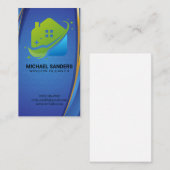 Huis schoonmaken Logo | bezem Visitekaartje (Voorkant / Achterkant)