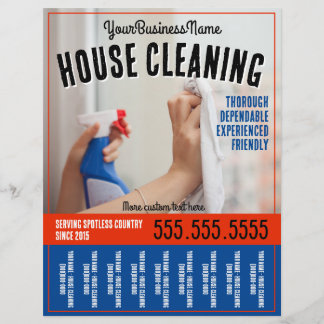 Huis schoonmaken Professioneel Scheurblad Promotie Flyer