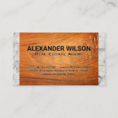 Huis Sleutels | Hout Marmer Visitekaartje (Achterkant)