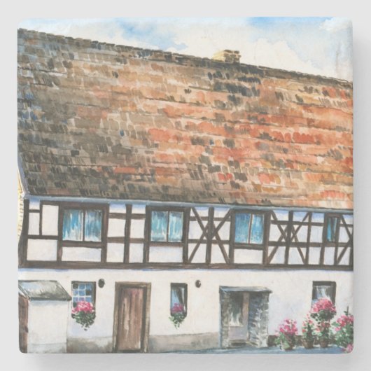 Huis Stenen Onderzetter (Voorkant)