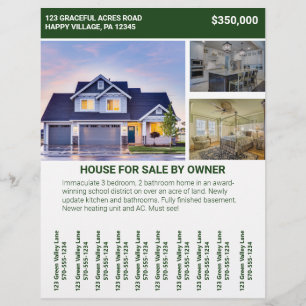 Huis Te Koop Door Eigenaar Flyer Afscheur stroken