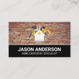 Huis Timmerman Logo   Bakstenen Muur Visitekaartje