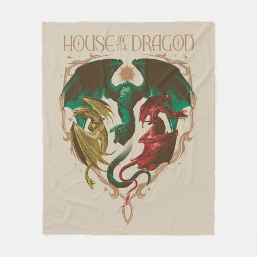 Huis van de Draak | Drakenschild Fleece Deken (Voorkant)