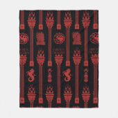 Huis van de Dragon Crest Patroon Fleece Deken (Voorkant)
