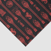 Huis van de Dragon Crest Patroon Tissuepapier (Detail)