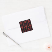 Huis van de Dragon Crest Patroon Vierkante Sticker (Envelop)