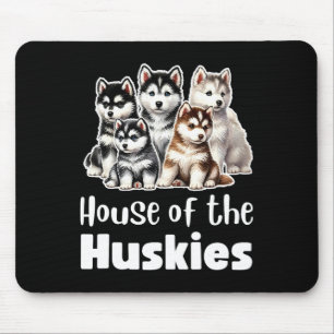 Huis van de Huskies Schattigee Waterverf Puppy Hus Muismat