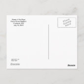 Huis van de Keys, Frederick, MD Briefkaart (Achterkant)