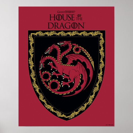 HUIS VAN DE TEKST | House Targaryen Crest Poster (Voorkant)