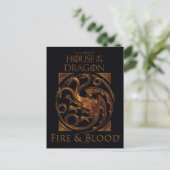 HUIS VAN DE TEKST | House Targaryen Sigil Briefkaart (Staand voorkant)