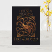 HUIS VAN DE TEKST | House Targaryen Sigil Kaart (Gele Bloem)
