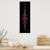 HUIS VAN DE TEKST | Koning Viserys Flaming Sword Poster (Keuken)