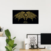 HUIS VAN DE TEKST | Winged Targaryen Crest Poster (Thuiskantoor)