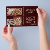 huis van gemberkoek Kerst koekjes bakkerij Flyer (Hand)