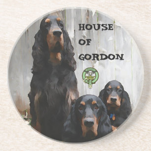 HUIS VAN GORDON, Gordon Setter Sandstone Onderzett Zandsteen Onderzetter