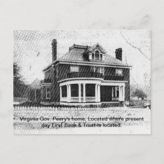 Huis van gouverneur Peery-Wise, Virginia Briefkaart