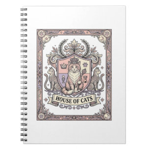 Huis Van Katten Katten Heraldiek Wapen Vintage Notitieboek