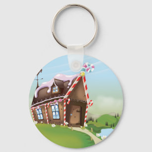 Huis van peperkoek sleutelhanger