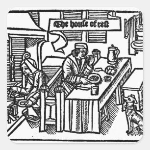 Huis van Rest Vierkante Sticker