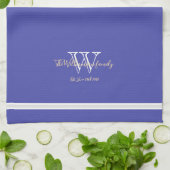 Huis Verwarming Geschenk Monogram Familienaam Chic Theedoek (Gevouwen)