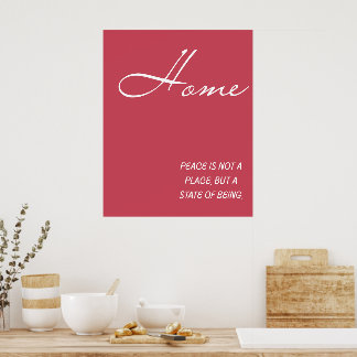Huis Vrede Is Een Toestand Van Zijn Muurkunst - Se Poster