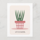 Huis warming Aloe Potted Plant Nieuw Huis Feest Po Briefkaart (Voorkant)