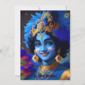 Huis Warming Griha Pravesh Krishna Uitnodiging (Achterkant)