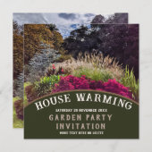 Huis Warming Kleurrijke Tuin Party Uitnodiging (Voorkant / Achterkant)