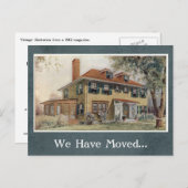  Huis Wijziging van adres Briefkaart Sjabloon (Voorkant / Achterkant)